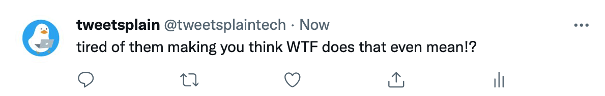 Description of tweetsplain