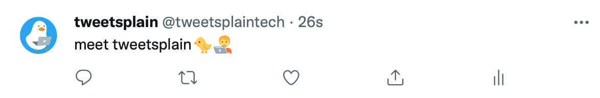 Description of tweetsplain